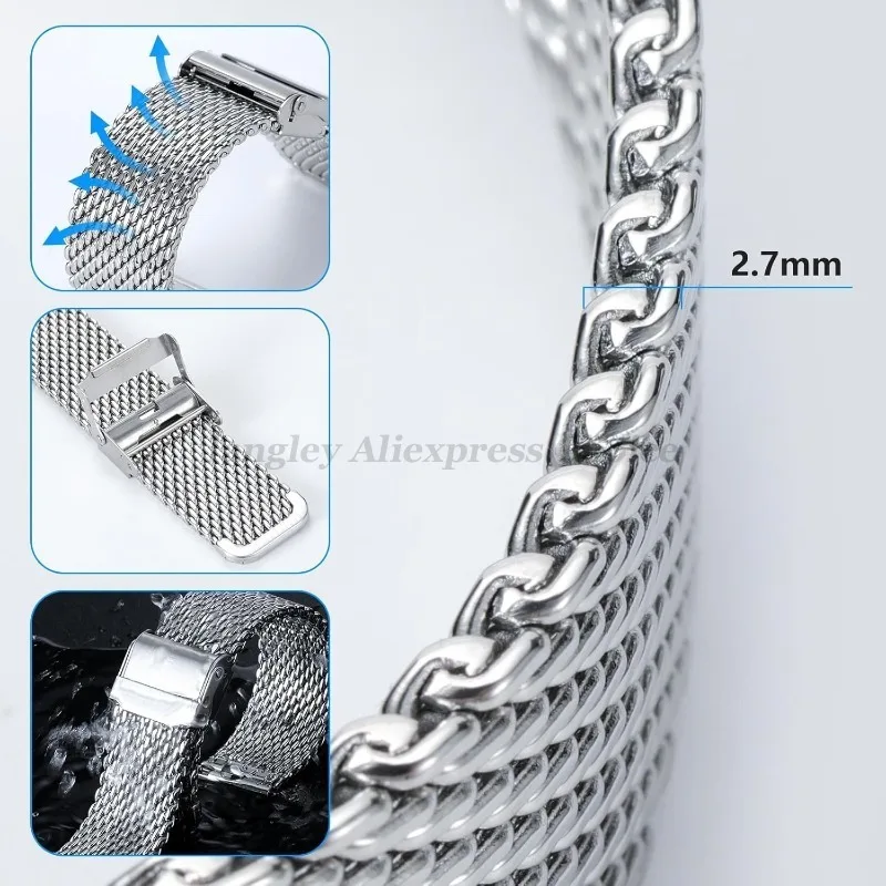 1.0mm Milanese Mesh Watchband  - Seiko Watch Prospex ulasan dan harga